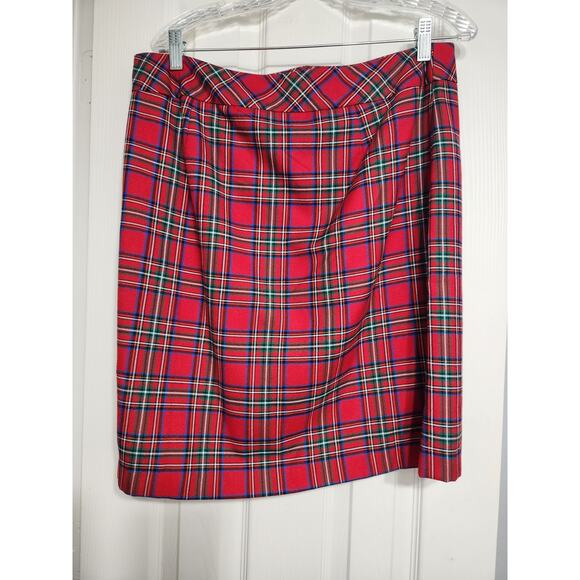 Red Plaid Skirt and Sweater - Picture 4 of 11